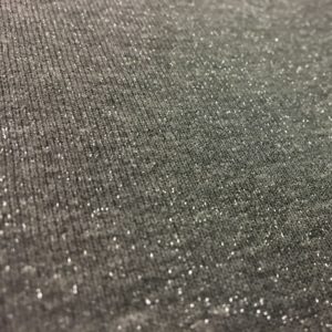 Fleece Backed Sweatshirting Lurex Jersey - Grey