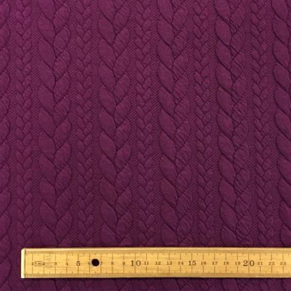 Higgs & Higgs Cable Knit Jersey - Aubergine