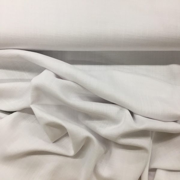 Lightweight Linen-look 100% Viscose - White