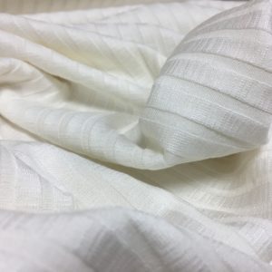 Slinky Stretch Ribbed Knitted Dressmaking Fabric - Ivory