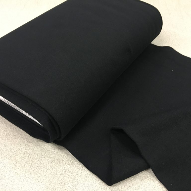 Tubular Jersey Rib/Cuffing – Black | 1st For Fabric