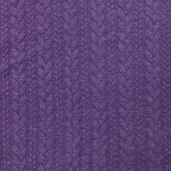 Cable Knit Cloque Jersey - Lilac