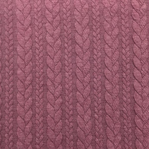 Cable Knit Cloque Jersey - Rose