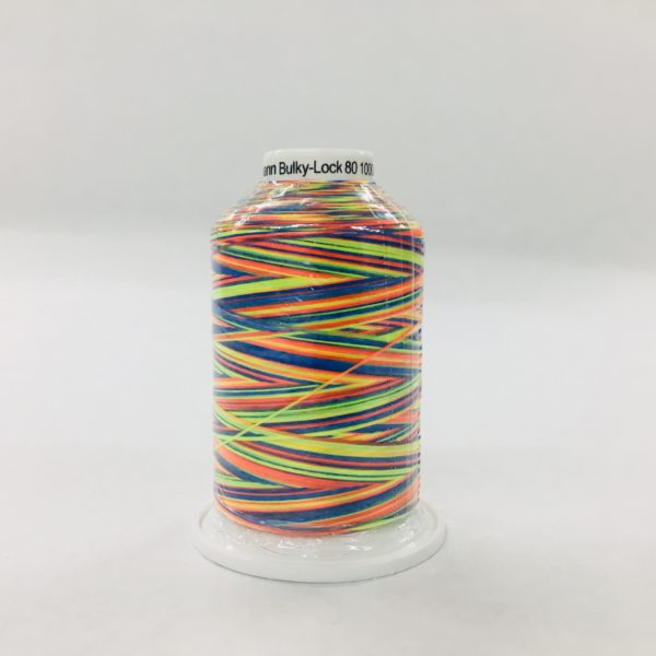 Gutermann Bulk Overlocking Thread - 1000m - Variegated Rainbow Neon