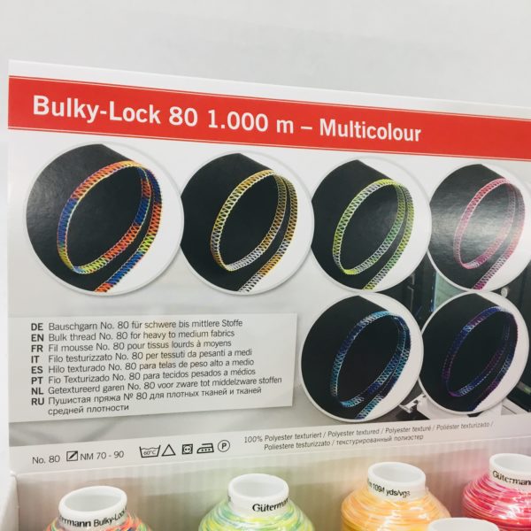 Gutermann Bulk Overlocking Thread - 1000m - Variegated Rainbow Neon