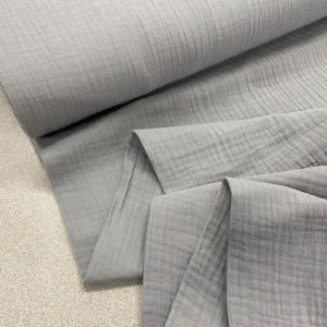 Soft Lightweight 100% Cotton Double Gauze - Grey