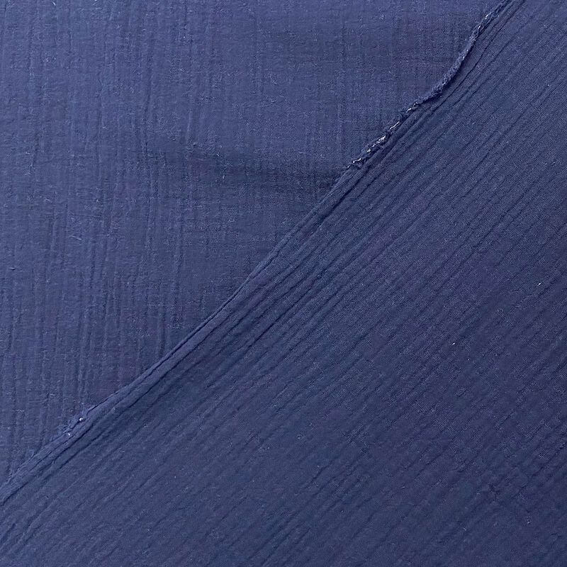 Lightweight 100% Cotton Double Gauze - Navy | 1st For Fabric