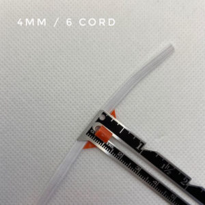 5 Metre Bundle of Elastic - White - 4mm