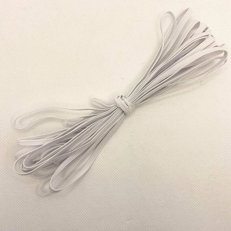 5 Metre Bundle of Elastic - White - 4mm - Image 2