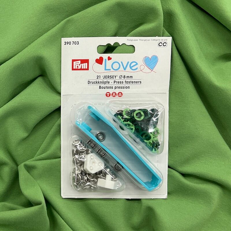 Pressions Pour Jersey Prym Love – 8 Mm, En Laiton, Coloris Rose/bleu Clair/perle – Lot Pour Vêtements Fins