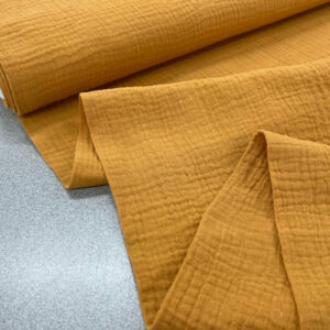 Soft Lightweight 100% Cotton Double Gauze - Warm Yellow