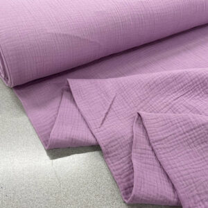 Soft Lightweight 100% Cotton Double Gauze - Lilac