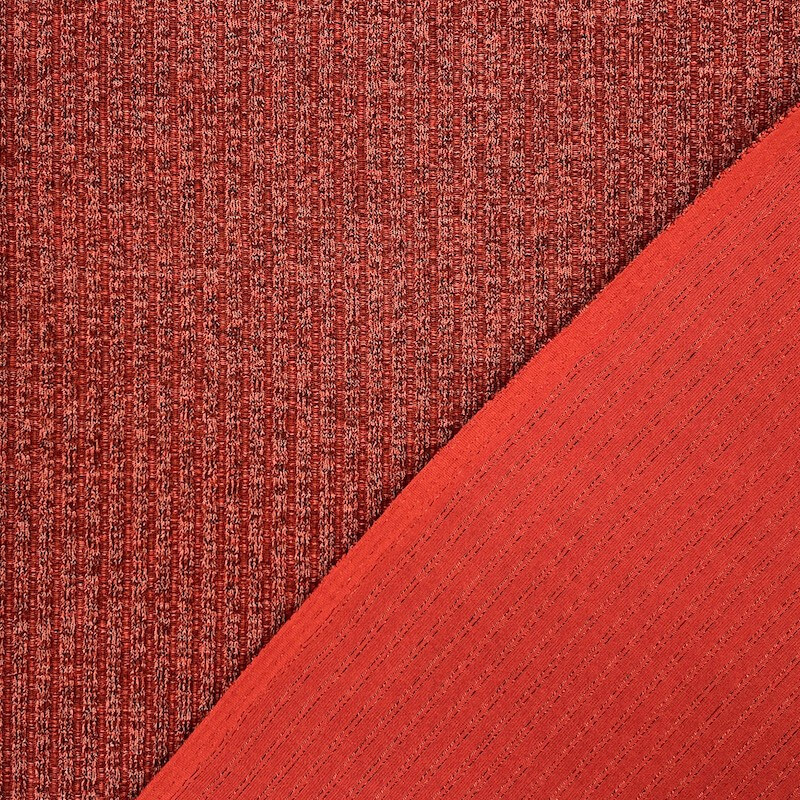 Melange Ribbed Knit - Terracotta - Image 3