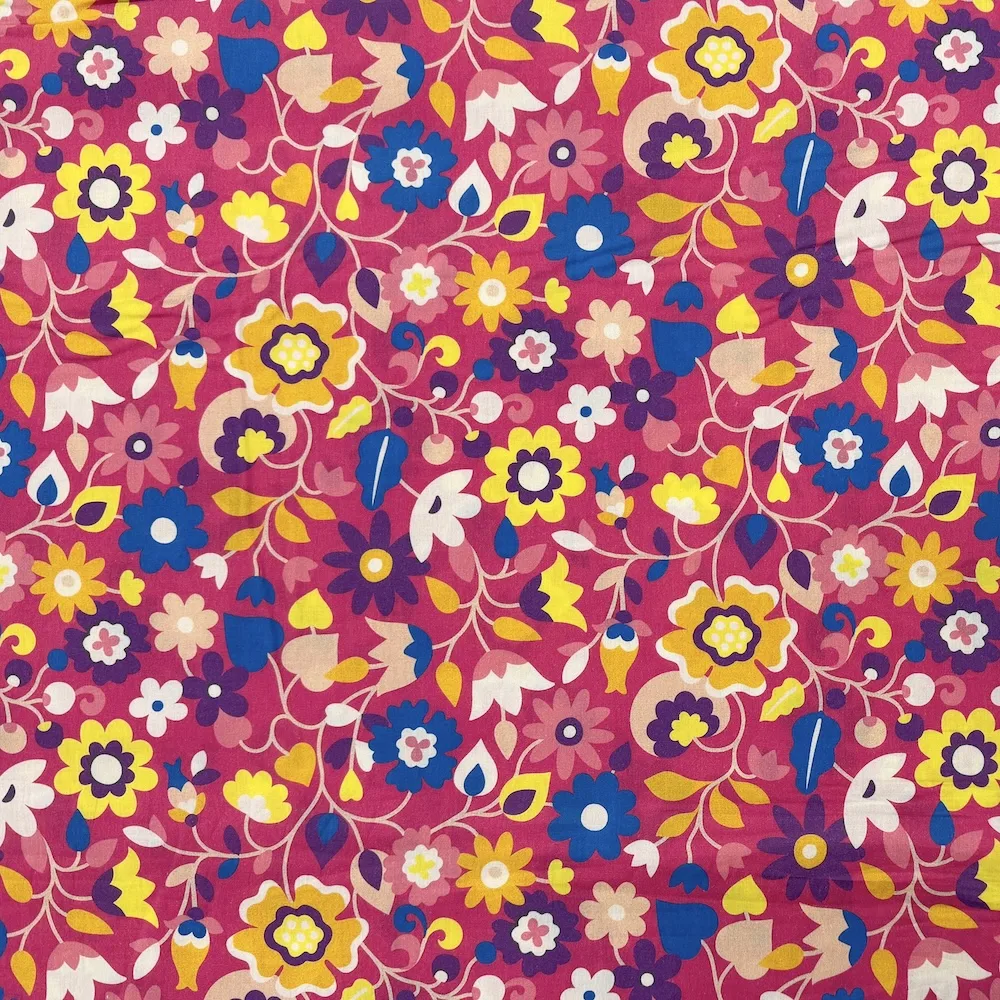 Dashwood Studios Ace Cotton Lawn - Kaleidoscope - Vivid Vines in Pink - Image 2