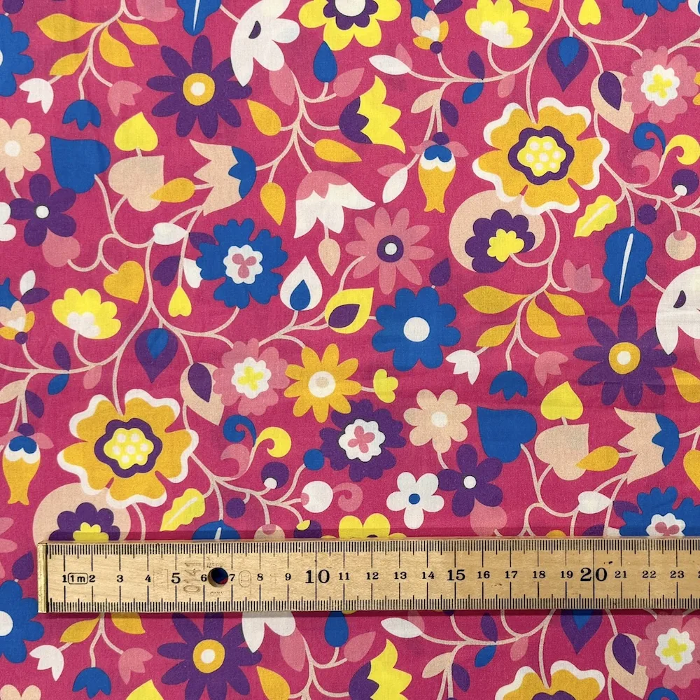 Dashwood Studios Ace Cotton Lawn - Kaleidoscope - Vivid Vines in Pink - Image 5