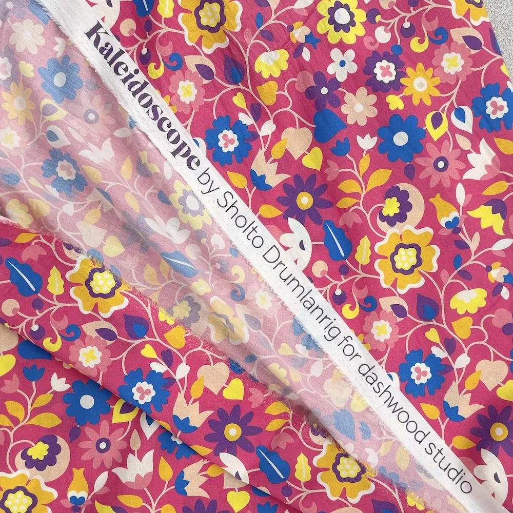 Dashwood Studios Ace Cotton Lawn - Kaleidoscope - Vivid Vines in Pink - Image 4