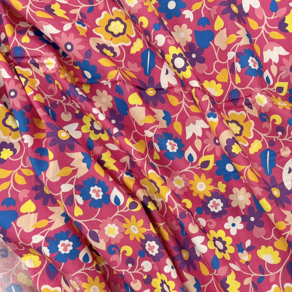 Dashwood Studios Ace Cotton Lawn - Kaleidoscope - Vivid Vines in Pink