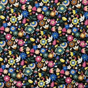 Dashwood Studios Ace Cotton Lawn - Kaleidoscope - Vivid Vines in Black