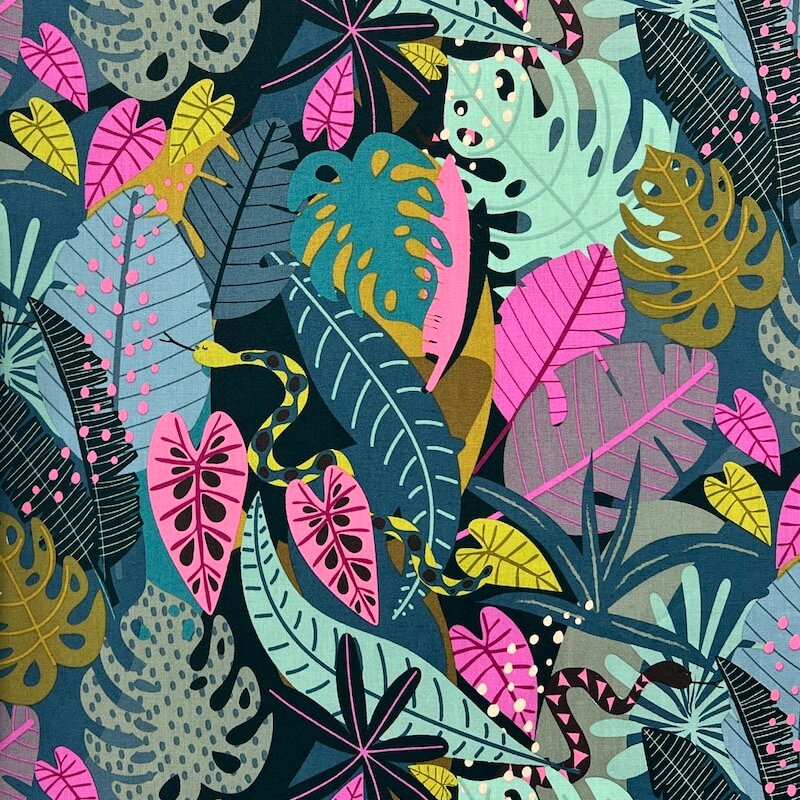 Dashwood Studios 100 Cotton Night Jungle 1st For Fabric