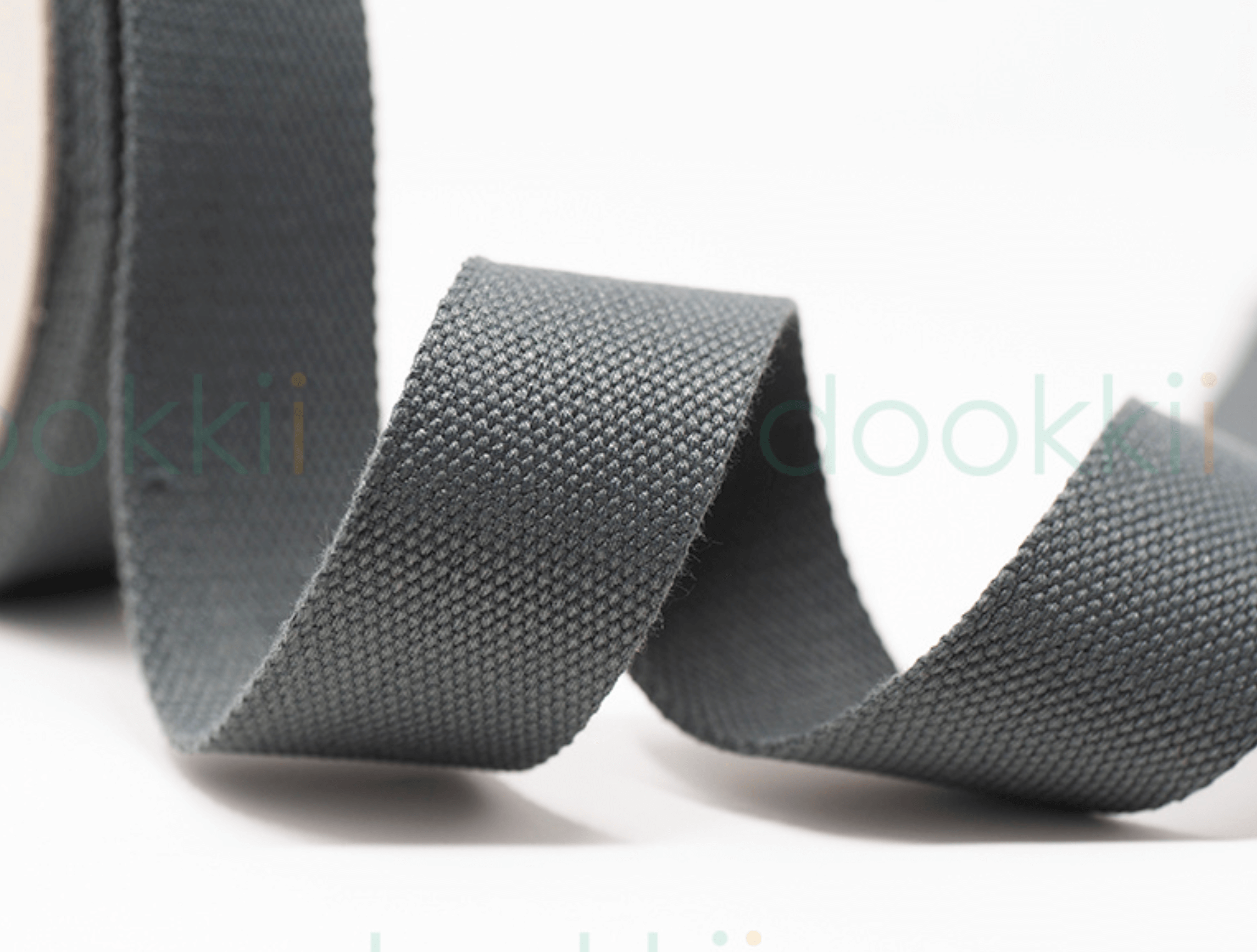 38mm Plain Webbing - Granite