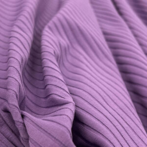 Cotton Elastane Ribbed Jersey - Lilac