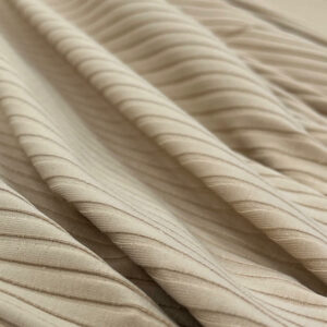 Cotton Elastane Ribbed Jersey - Sand