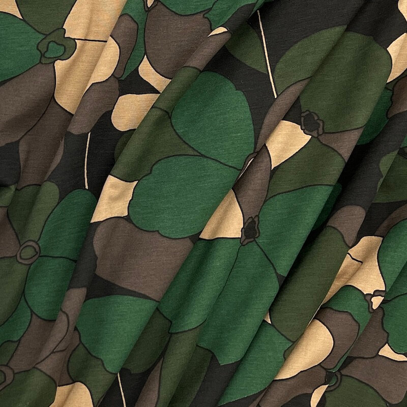 Viscose Jersey - Khaki Garden - Image 3