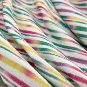 100% Cotton Printed Double Gauze - Pastel Stripes
