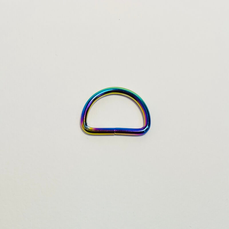 Metal D-Ring - 25mm Rainbow