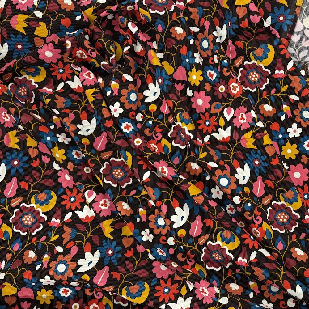Dashwood Studios 21w 100% Cotton Corduroy - Florali - Wine - Image 5