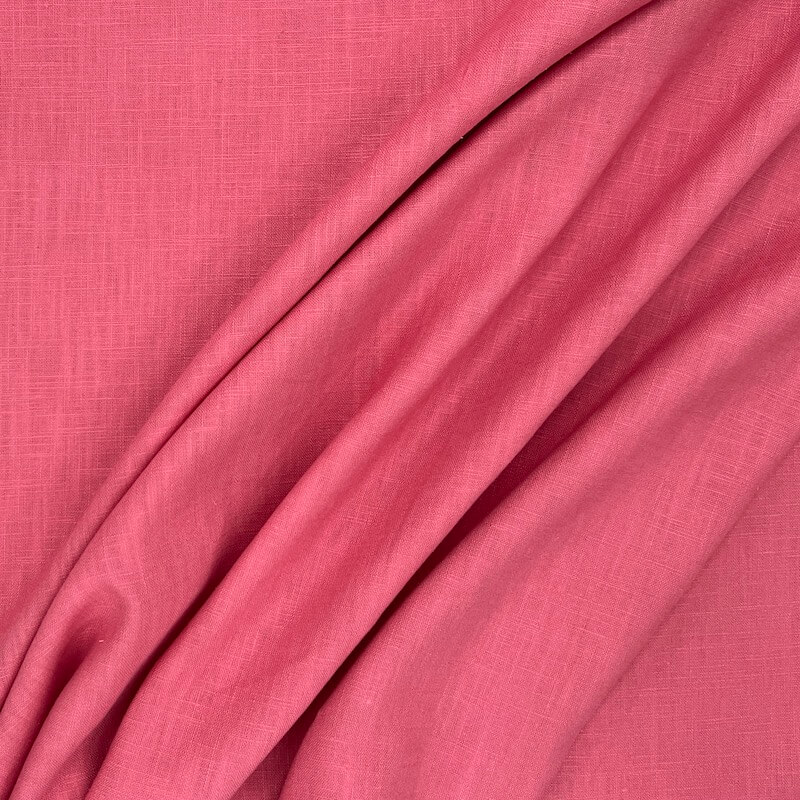 100% Washed Linen - Pink