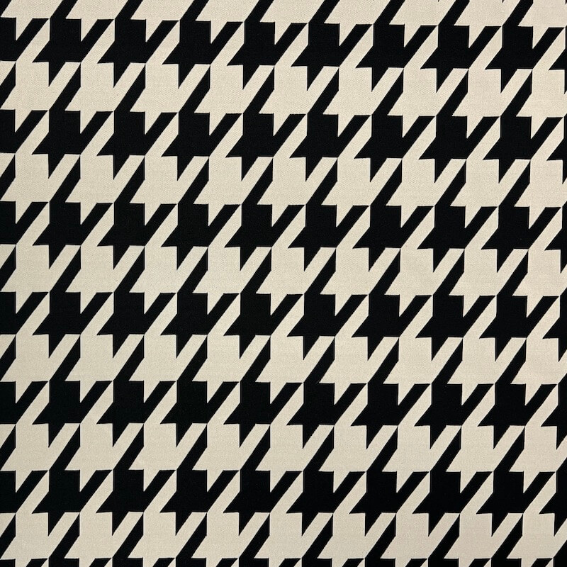 Jacquard Jersey - Large Houndstooth - Ecru/Black