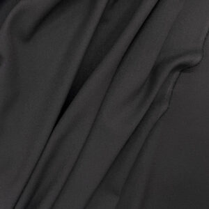 Heavy Viscose Blend Crepe - Black