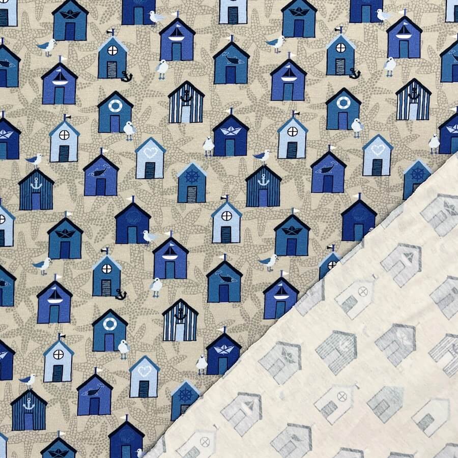 Stof of Denmark Avalana Jersey - Beach Huts - Image 6