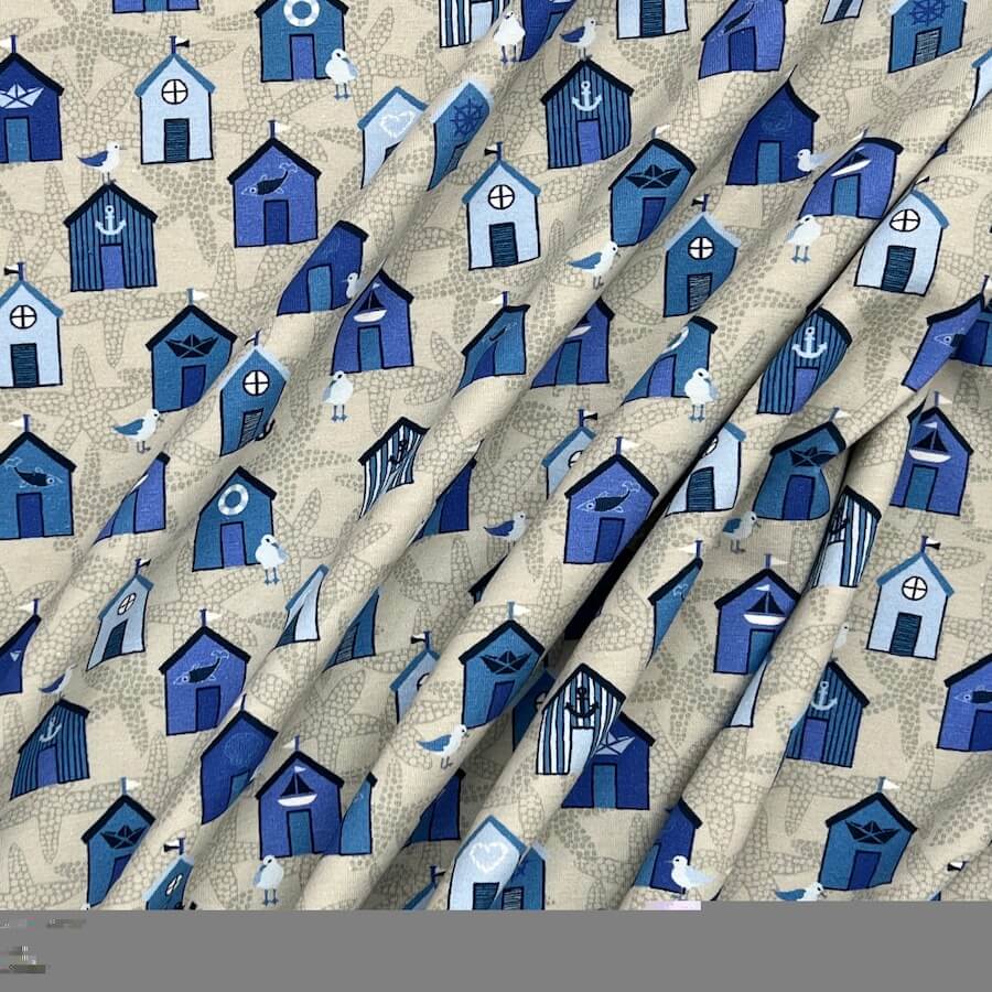 Stof of Denmark Avalana Jersey - Beach Huts - Image 5