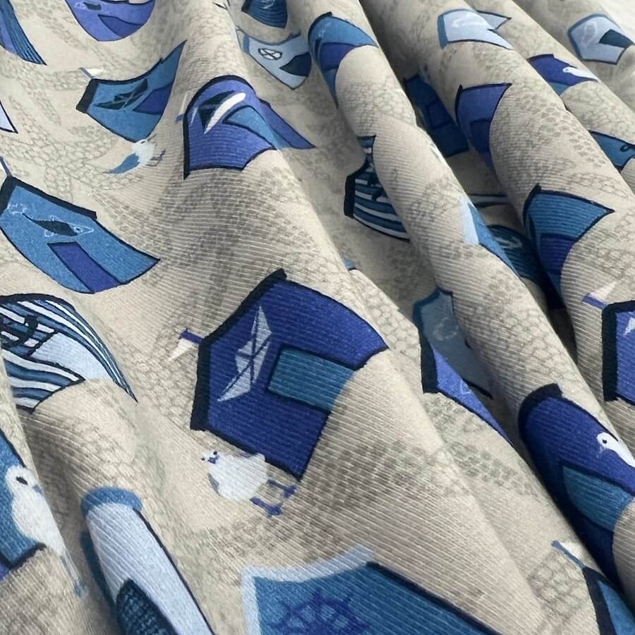 Stof of Denmark Avalana Jersey - Beach Huts - Image 4