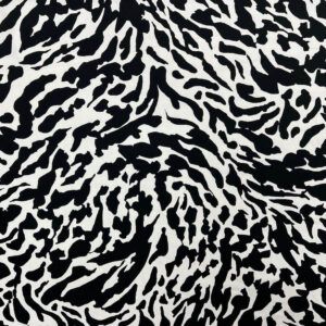 100% Bamboo Lightweight Dressmaking Fabric - Monochrome Abstract