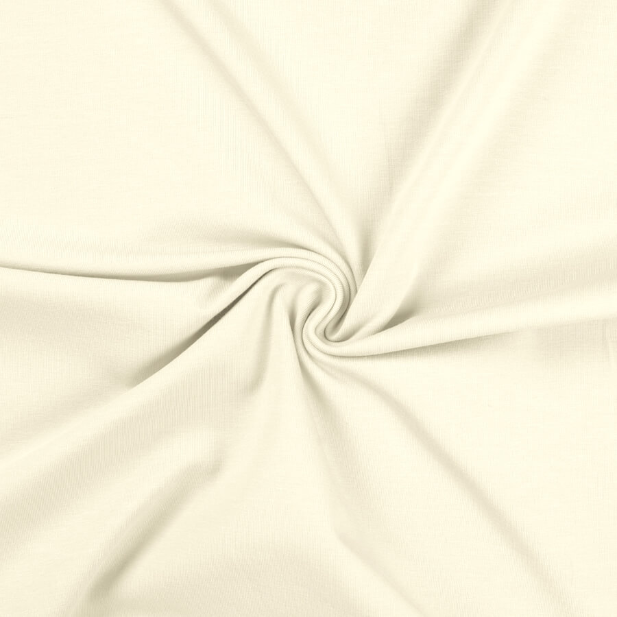 Qjutie & The Qjutest: Cotton Spandex Jersey - Ecru - Image 2