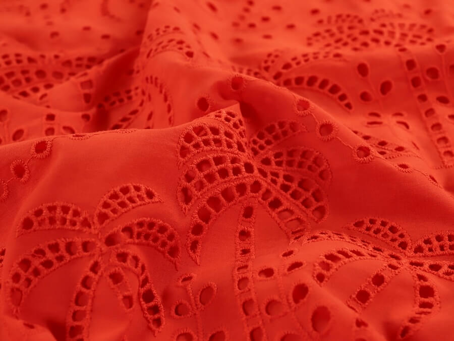 Fabric Godmother Palma Cotton Lawn - Orange - Image 4