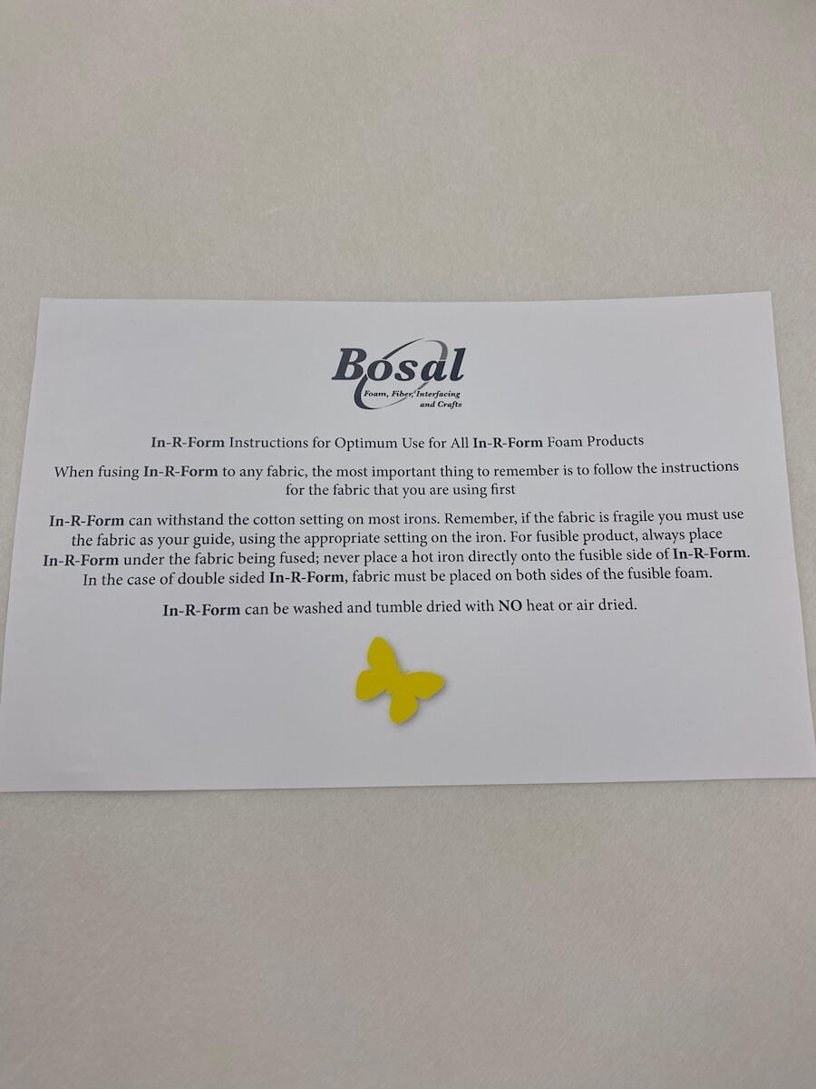 Bosal In-R-Form Single Sided Fusible Foam Stabiliser - Image 3