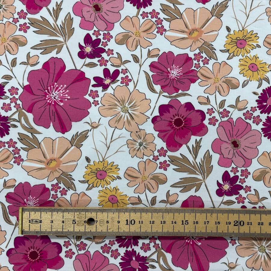The Crafty Pie Cotton Lycra Jersey - Sweet Blooms - Floral Delight - Image 2