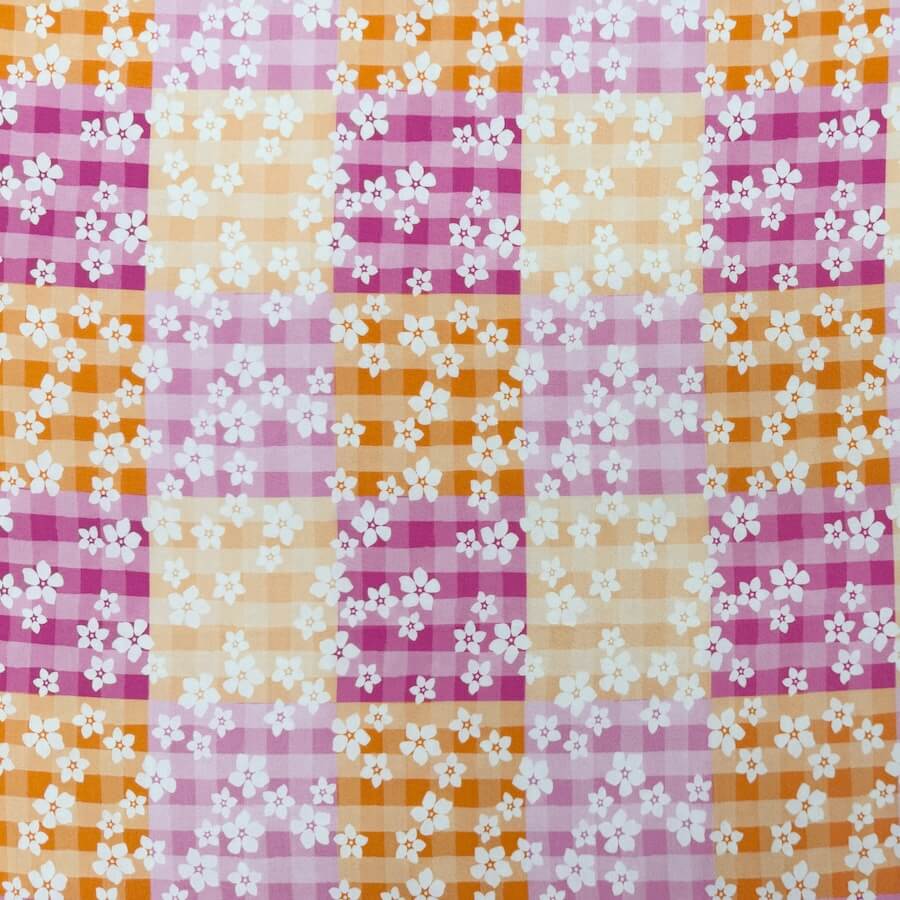 The Crafty Pie 100% Viscose - Sweet Blooms - Gingham Blossom - Image 2