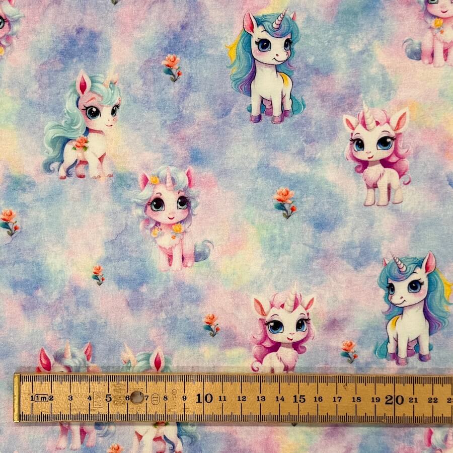 Cotton Lycra Jersey - Unicorns - Image 4