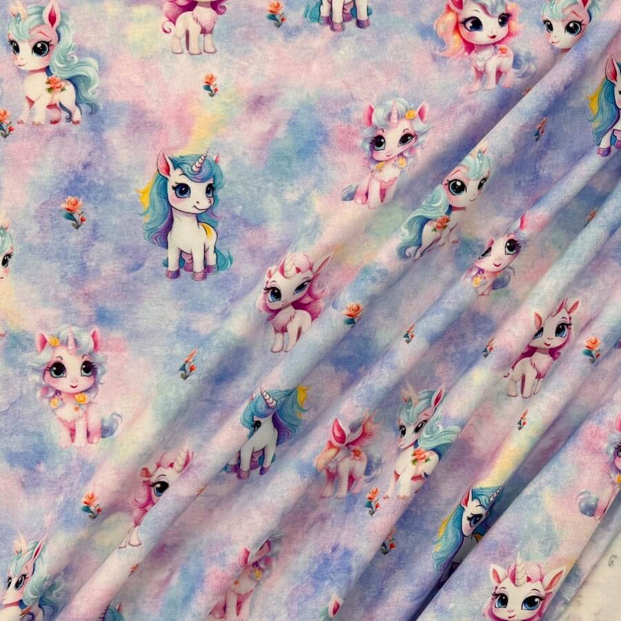 Cotton Lycra Jersey - Unicorns