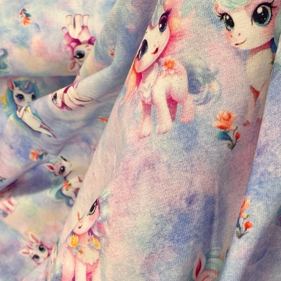 Cotton Lycra Jersey - Unicorns - Image 2