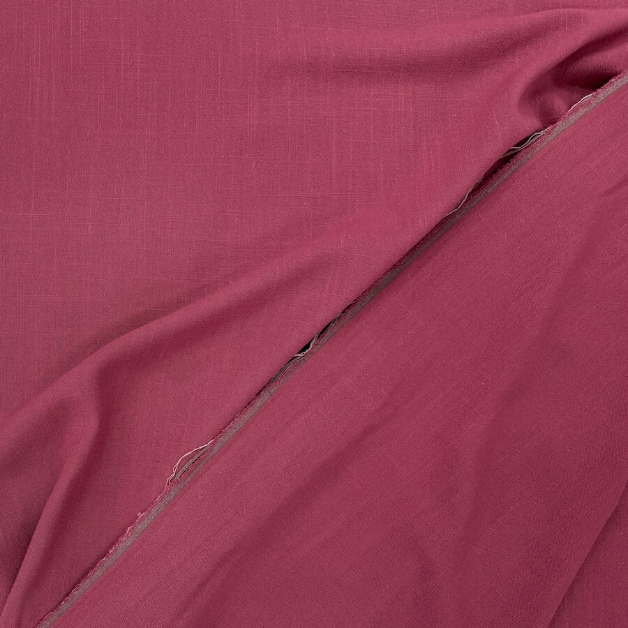 Lightweight Textured Linen Viscose - Dark Dusky Pink - Image 2