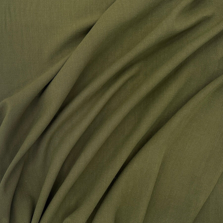 Lightweight Textured Linen Viscose - Khaki