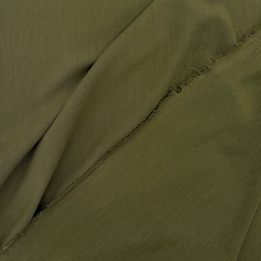 Lightweight Textured Linen Viscose - Khaki - Image 2