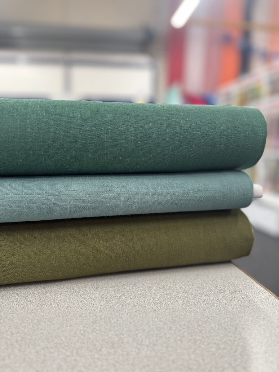 Lightweight Textured Linen Viscose - Khaki - Image 4