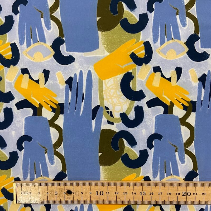 Fleece Backed Soft Shell Fabric - An Abstract Winter Walk - Image 4